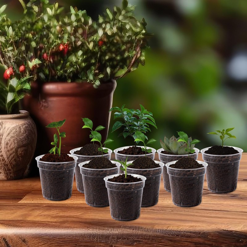 120 Pcs 2" Clear Mini Nurery Pots, Seedling Pots with