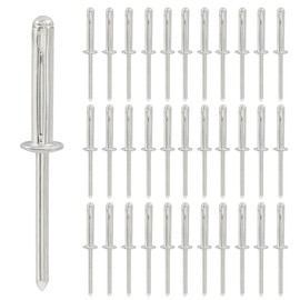 Coufce 50PCS 3/16" x 1" Tri Grip Rivets Aluminum Trifold Exploding Pop Rivets Waterproof O Rings Included Ideal for Marine Boat, Kayak, and Canoe(Silver)