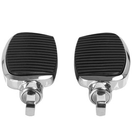 SWESGI Motorcycle Passenger Mini Board Floorboards Footpegs Pedals Footrests Highway Pegs with Anti-Slip Rubber Universal for Harley Davidson Dyna Touring Honda Suzuki Yamaha Triumph (Chrome)