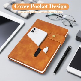 Leder Tagebuch Notizbuch Geschenkset, Vintage Tagebuch A5 Notizbuch mit Stift Geschenkbox Geschenktasche, Klassisches Notizbücher Business Daily, Reisejournale für Frauen Männer Weihnachten Geburtstag