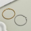 yipima 14K Gold Silver Tone Stainless Steel Snake Chain Bracelet