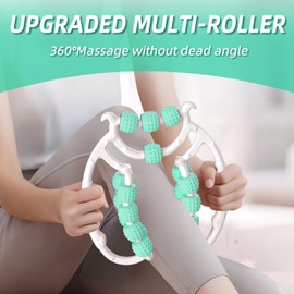 Relax Roller 20 Räder,pilates rolle neck massager Massage Roller Muskel Relaxer Roller, Arm Bein Massage Kreisförmige Beinklemmen für Golfer Ellbogen (grün)