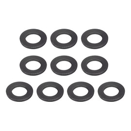 sourcing map Carbon Steel Flat Washer Fits M12 Bolts, 10pcs M12 x 23.5 x 2.4mm Black Oxidized Grade 8.8 Alloy Steel Fasteners for Mechanical Industry