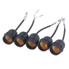 Rextin 5pcs E26 E27 Waterproof Medium Base Light Lamp Sockets Fully Sealed Rainproof Bulb Lamp Holder 250V 660W