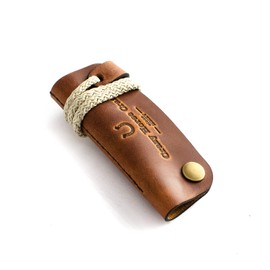 Crazy Horse Craft Key Chain with Rope Cord Men's Key Case, Leather, Key Case, Italian Leather, Japanese Instruction Manual Included, classic brown
