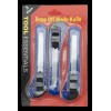 Tool Essentials 3pc Snap Off Blade Utility Knife, Blue, Black,