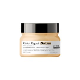 L'Oreal Professionnel Absolut Repair Golden Mask | Mascarilla dorada reparadora | Repara el daño y proporciona brillo al cabello | Con tecnología de quinoa dorada y proteínas | Para cabello fino a medio, seco y dañado | 250ml