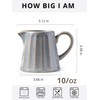YHOJOY Ceramic Creamer Pitcher,Creamer Container with Handle, 10 OZ Small