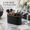 GORESE Makeup Brush Holder,Makeup Organiser Vanity Organiser PU Leather Cosmetics