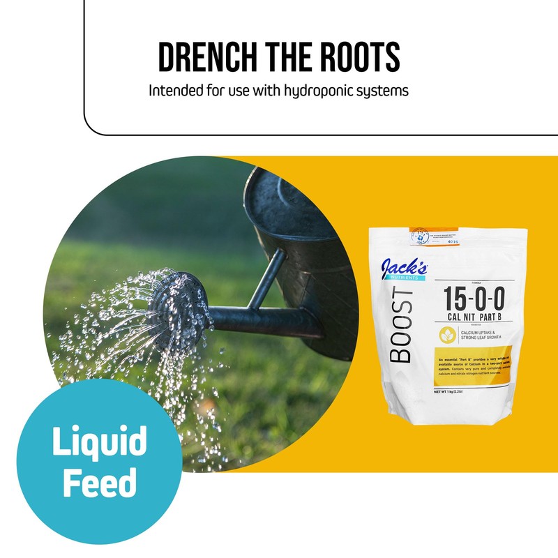 Jack's Classic Nutrients 15-0-0 Part B Calcium Nitrate Water-Soluble Fertilizer