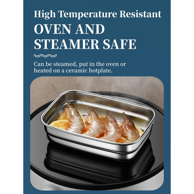 Lunch Box, Stainless Steel Food Storage Containers Leak Proof& Airtight