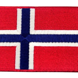 Norway Flag Embroidered Emblem Norwegian National Iron On Sew On Patch