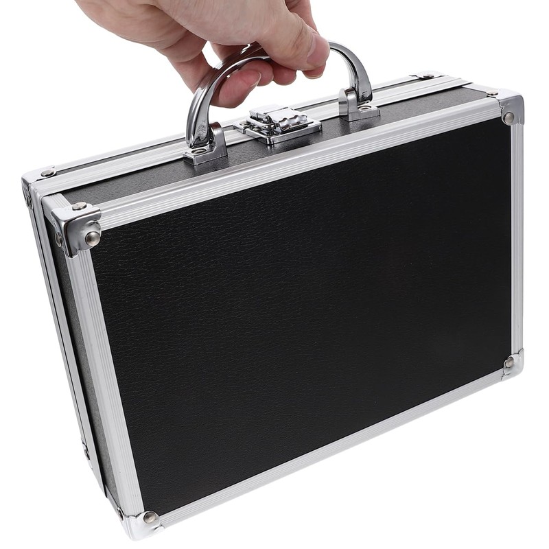 Vaguelly Portable Aluminium Tool Storage Box with Lock, Multi-Functional Handheld