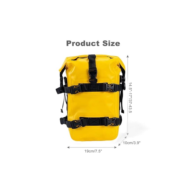 Vechkom Motorcycle Saddlebags 100% Waterproof Travel Luggage - 8L Crash