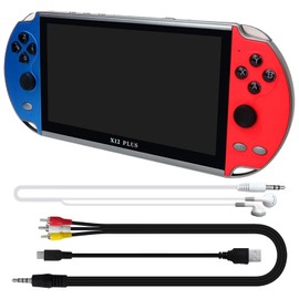 HaeKap 7-inch HD Screen Handheld Retro Game Controller Built-in 10000+ Free Games and Dual Joystick Nostalgic Arcade Video Game 16GB, Support for GBC/GBA/NES/MD/SMC/SFC Games as Children's Gifts