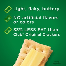 Kellogg's Club Crackers Reduced Fat, Lunch Box Snacks, 11.7oz Box