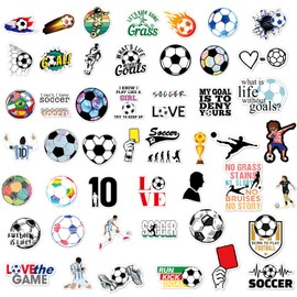 JOFONY Pack of 100 Football Stickers, Sports Football Stickers, Waterproof Laptop Stickers with Different Patterns, Football Stickers for Decorations or Gifts