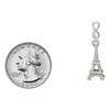 Delight Jewelry Silvertone 3-D Eiffel Tower Silvertone Infinity Post Earrings