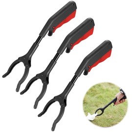 Rubbish Tongs, Grab Tongs for Seniors, Children's Grabber Tongs, Pack of 3 Portable Waste Tongs, Grab Tool, Rubbish Collection Tongs, Short Grab Grabber, Grab Aid for People with Disabilities, for