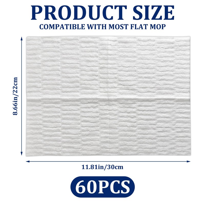 Uoxmiy 60 Pcs Disposable Dusting Cloths, Dry Sweeping Cloths Pads