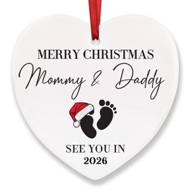 Christmas Ornaments Expecting Baby Pregnancy, Announcement New Parents to Be Mom Xmas Unique Gifts for New Mom and Dad to Be Baby First Christmas Ornaments 2026