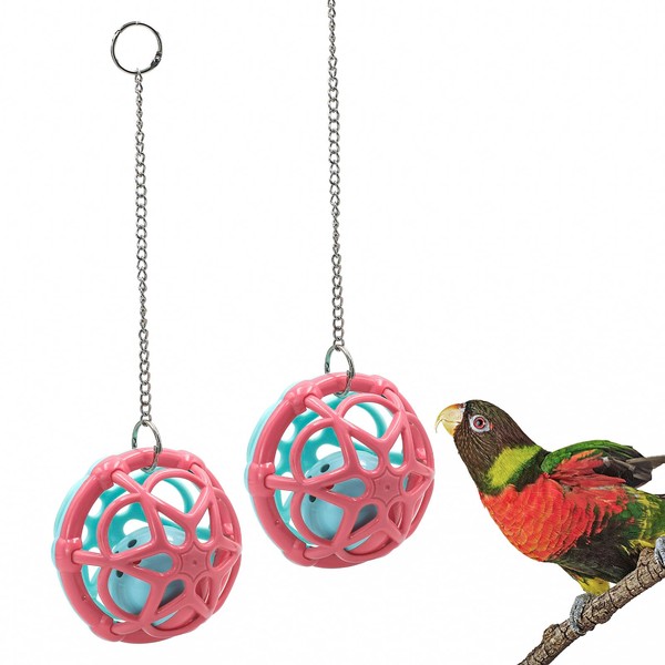 Episkey 2 Pcs Bird Toys 10cm Bird Bell Balls Sounds