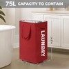 Goodpick Laundry Basket with Wheels,75L Large Roolling Laundry Basket with