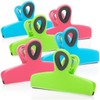 com-four® 6 x Sealing Clips for Bags - Wide Sealing