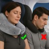 Newgen Medicals Inflatable Neck Pillow with Removable Hood, H Shape