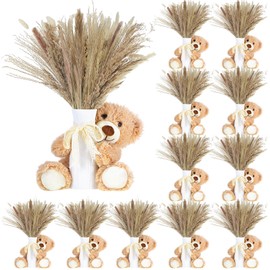 Canlierr 12 Sets 196 Pcs Baby Shower Table Centerpieces Decoration Baby Shower Table Decor with Bear Stuffed Ceramic Vase Dried Pampas for Boho Wedding Gender Reveal Party Decoration