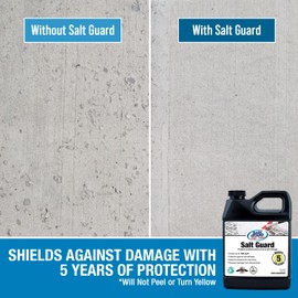 Rain Guard Water Sealers SP-1005 Salt Guard Concentrate Makes 5 Gallons - Clear Natural Finish - Penetrating Protection for Concrete and Masonry from Road Salt, Freeze Thaw, and Ice Damage