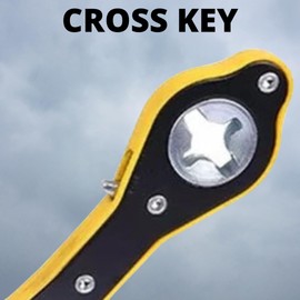 Car Cat Ratchet Wrench, Scissor Jack Ratchet Wrench, Labor-Saving Long Handle Ratchet Wrench, 360° Universal Ratchet Wrench (Cross Wrench)