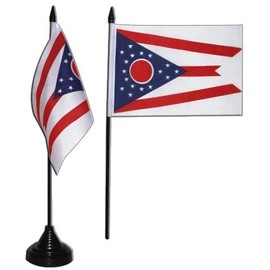 Flaggenfritze® Table Flag USA Ohio 10 x 15 cm