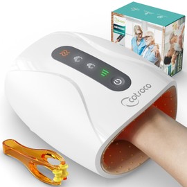cotsoco Hand Massager, Cordless Electric Hand Massager for Arthritis and Carpal Tunnel, 6 Levels Therapy Massager with Heat and Compression, Birthday Gifts for Women Husband, Gifts for Men Women