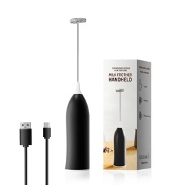 Handheld Coffee Frother,USB-Rechargeable Hand Frother,Adjustable Handheld Milk Frother for Cappuccinos, Hot Chocolate, Milkshakes, Egg Mix