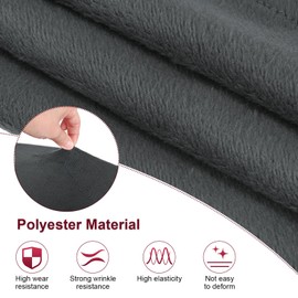 M METERXITY Couch Arm Covers, for 17.71 to 20" Length Velvet Stretch Sofa Armrest Covers Anti-Slip Armchair Slipcovers for Chairs/Couch/Recliner, Washable Furniture Armrest Protector[Gray]