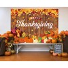 Happy Thanksgiving Banner Backdrop 7x5FT Autumn Maple Leaf Pumpkin Turkey