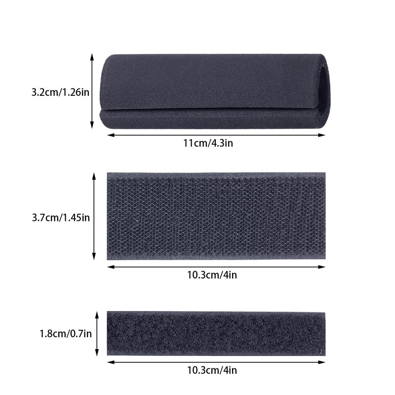 WINDAWNKE 2 Pcs Foam Handle Cover 4.2 Inch NBR Rubber