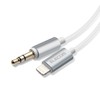 Elecom AUX Cable/Lightning-φ3.5 Male/Slim Design/1.0m/Silver
