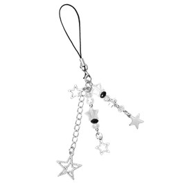 Bewudy Star Phone Charm, Y2K Phone Charm Lanyard for Women Girls, Cute Shiny Phone Accessories for Keychain Bag Purse Backpack Wallet Pendants Decor (Color B)