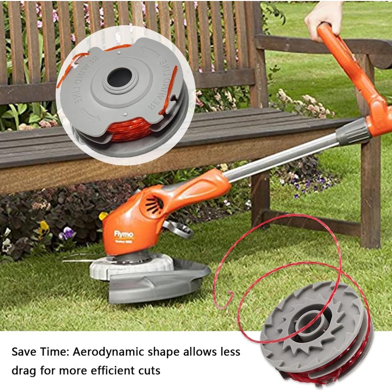 2 Pack Strimmer Spool Line Compatible with Flymo,Double Autofeed Spool