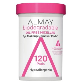 Almay Biodegradable Oil Free Micellar Eye Makeup Remover Pads 120 ct. Lot of 2