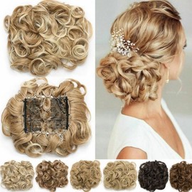 Faringoto Messy Bun Hair Piece Curly Hair Bun Extensions Updo Chignon Hairpiece
