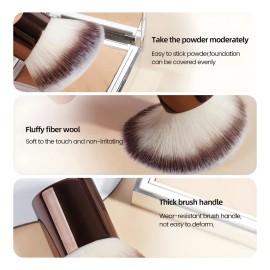 Set 7 Brochas Maquillaje Profesional Alto Nivel Color Marrón