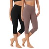 ODODOS 2-Pack High Waist Workout Capris for Women, 19" Tummy