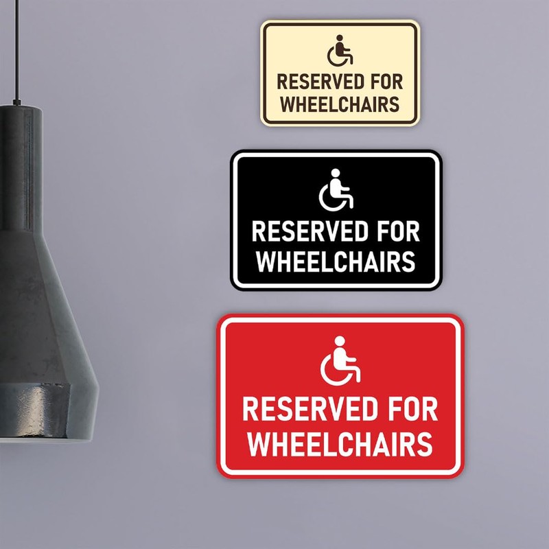 Signs ByLITA Classic Framed Reserved for Wheelchairs Sign (Blue) -