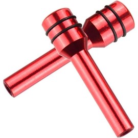 2 cubiertas de aluminio rojo para pomo de puerta de coche, pasador antiarañazos, para accesorios interiores de automóviles, apto para 10 mm