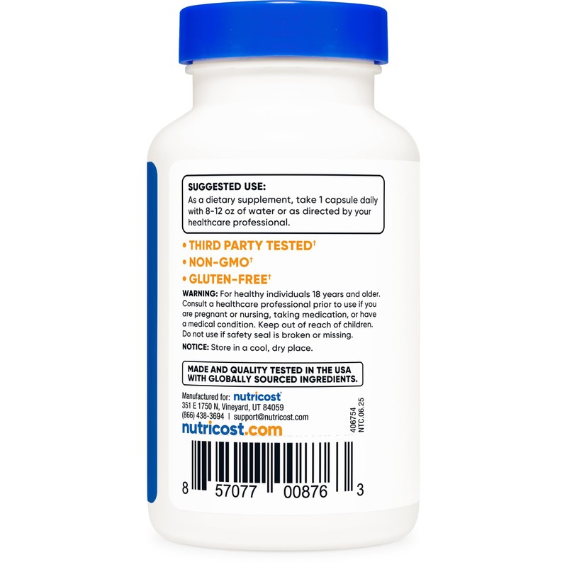 Nutricost CDP Choline (Citicoline) 300mg, 120 Vegetarian Capsules - Non-GMO,