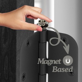 Hinge Head Tea Cup Set of 3 - Door Hinge Heads Decorative Topper Miniature - Cottagecore Magnetic Hinge Head Home Decoration - Whimsical Home Decor (Antique Silver)