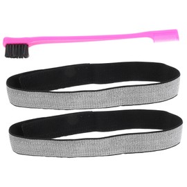OATIPHO 1 Set Breathable Adjustable Wig Edges Elastic Bands Washable Wig Fixation Bands with Brush for and Easy Application